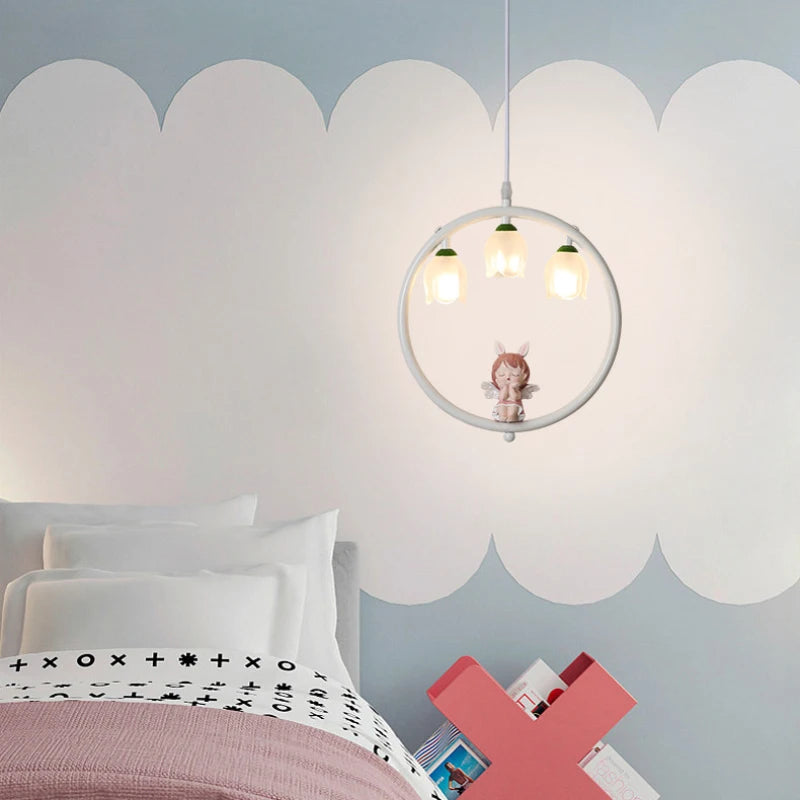 suspension mignonne pour chambre de petite fille moderne - vue 6 sur 12