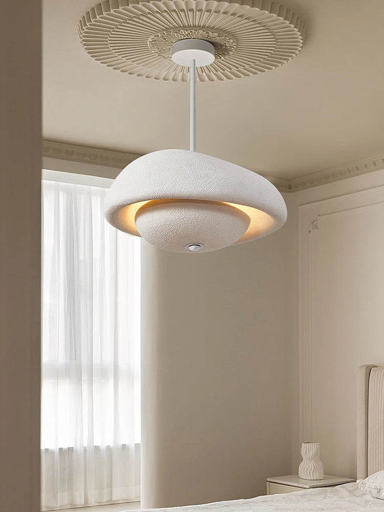lustre nordique wabi sabi led pour décoration maison - vue 5 sur 9
