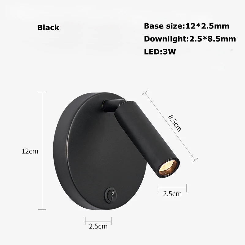 applique murale led rotative en laiton avec interrupteur usb - vue 14 sur 23