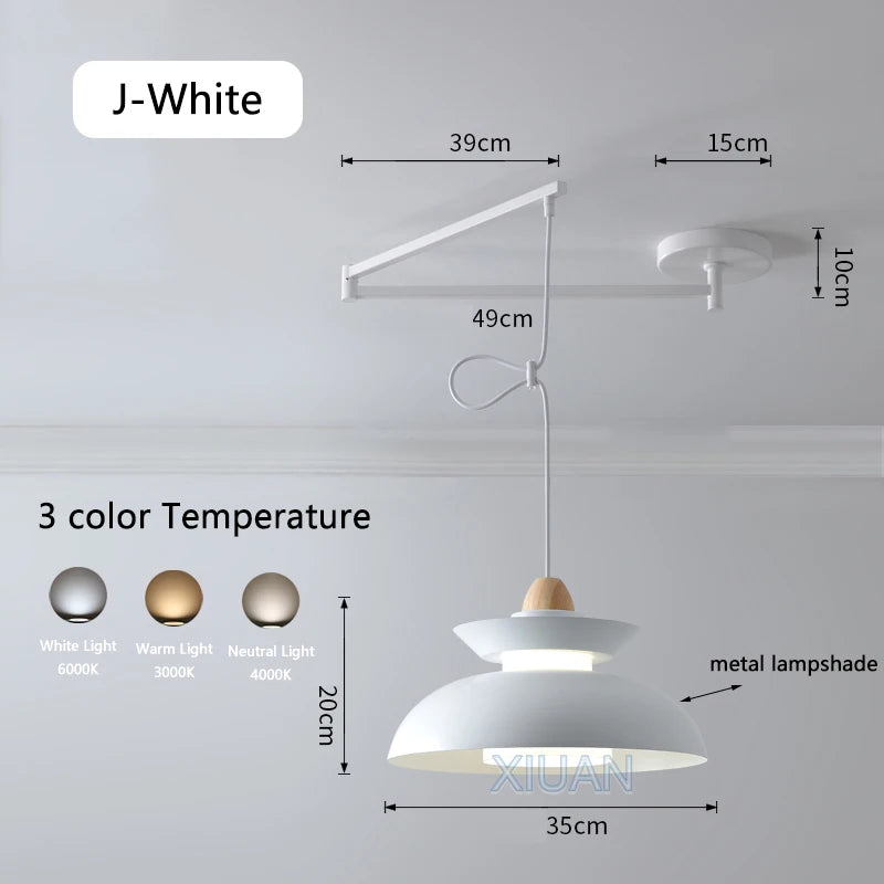 Moderne LED-Pendelleuchte mit schwenkbarem Arm - vue 16 sur 30
