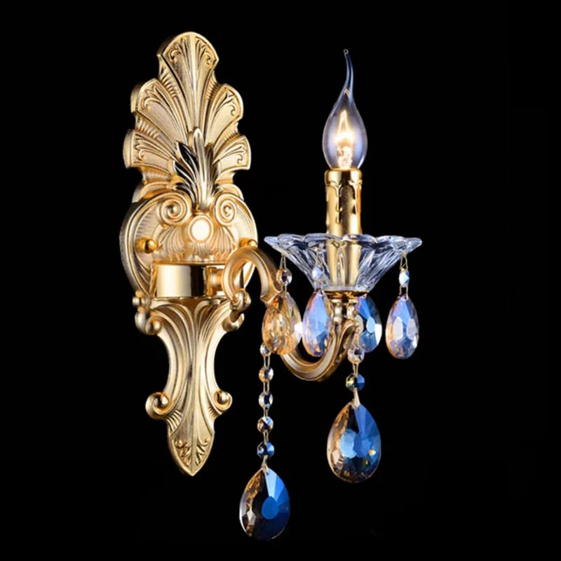 lustre en cristal moderne avec éclairage LED suspendu