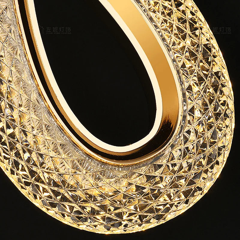 Suspension LED en cristal au design nordique - vue 6 sur 8