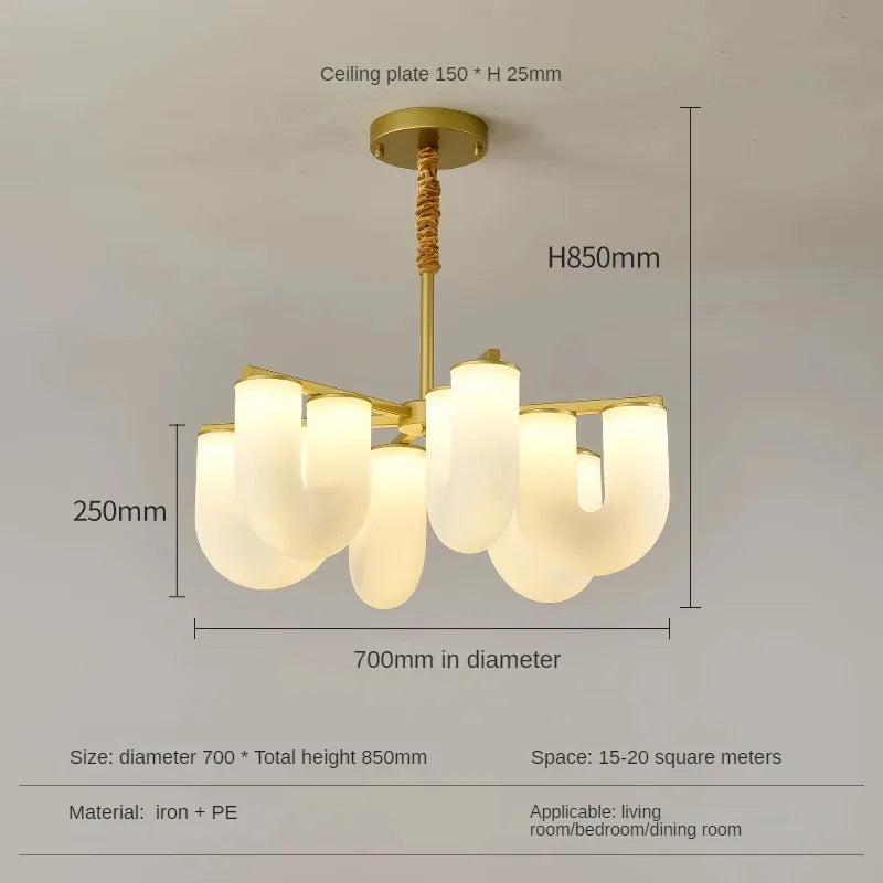 Moderne LED-Pendelleuchte nordisches Design aus Eisen für den Innenbereich - vue 9 sur 10