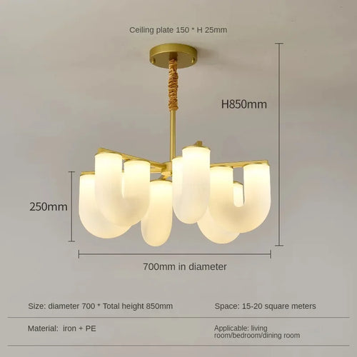suspension led design nordique en fer pour intérieur moderne