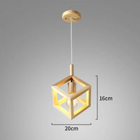 Moderne Pendelleuchte aus Massivholz für Innenbeleuchtung