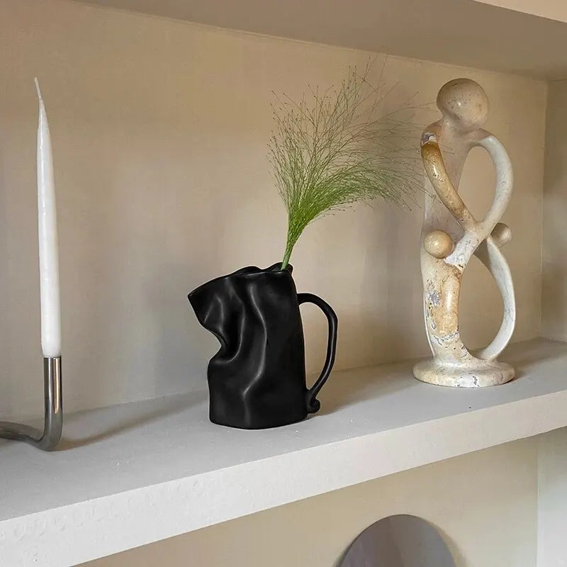 vase en céramique nordique pour décoration florale artisanale - vue 2 sur 8