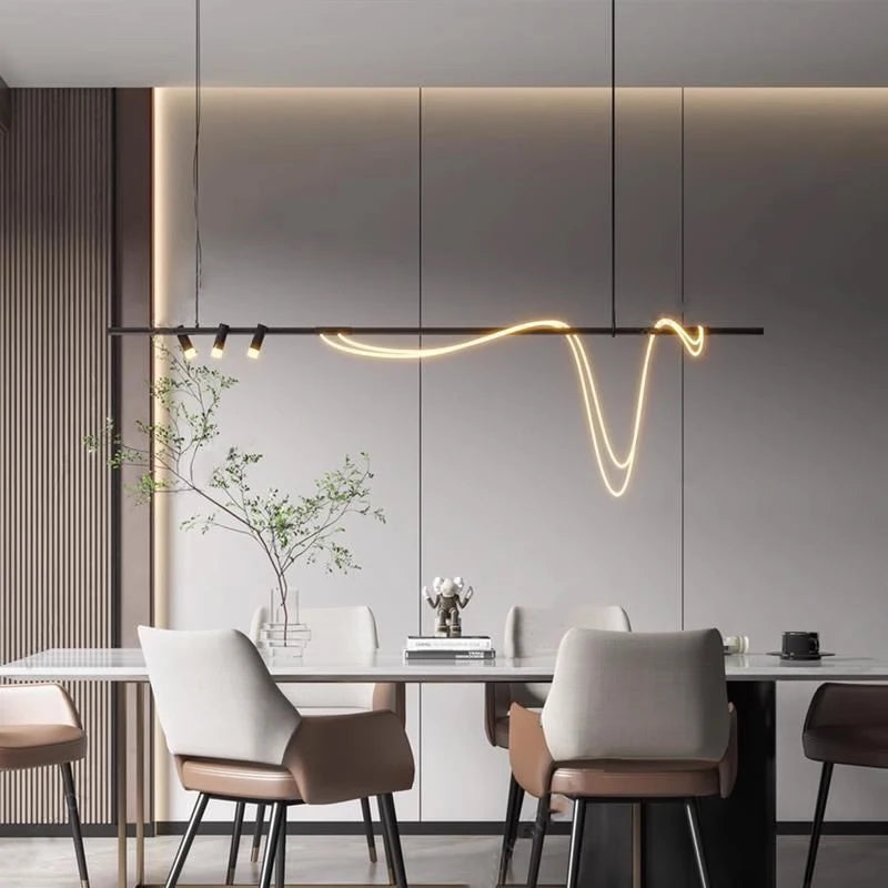 suspension led moderne pour intérieur long et simple - vue 5 sur 8