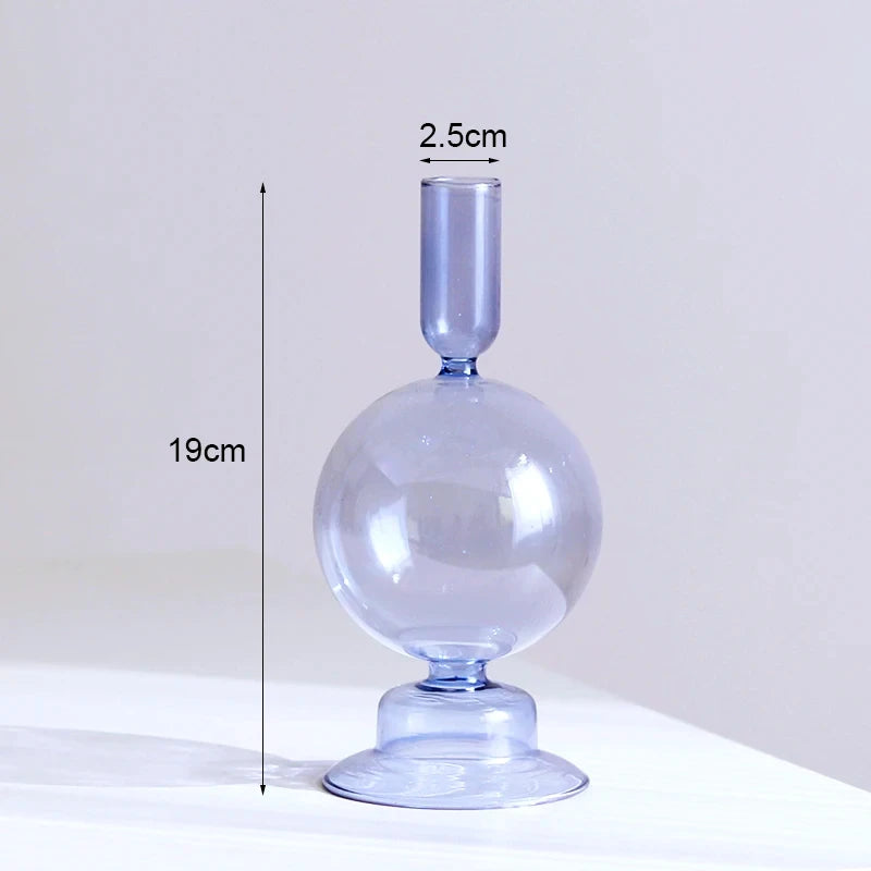 bougeoir en verre européen pour décoration et mariage - vue 25 sur 30