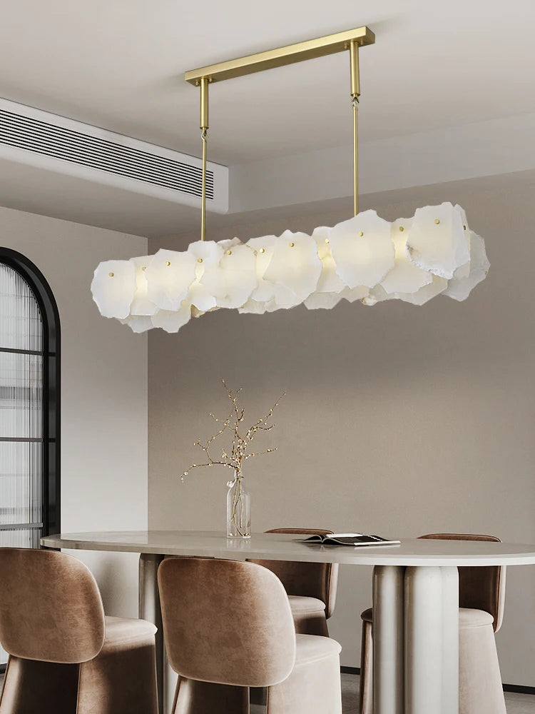 lustre en marbre naturel en cuivre pour décoration intérieure élégante - vue 2 sur 10