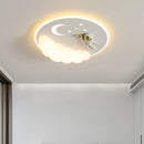 lustre led moderne avec télécommande pour décoration intérieure