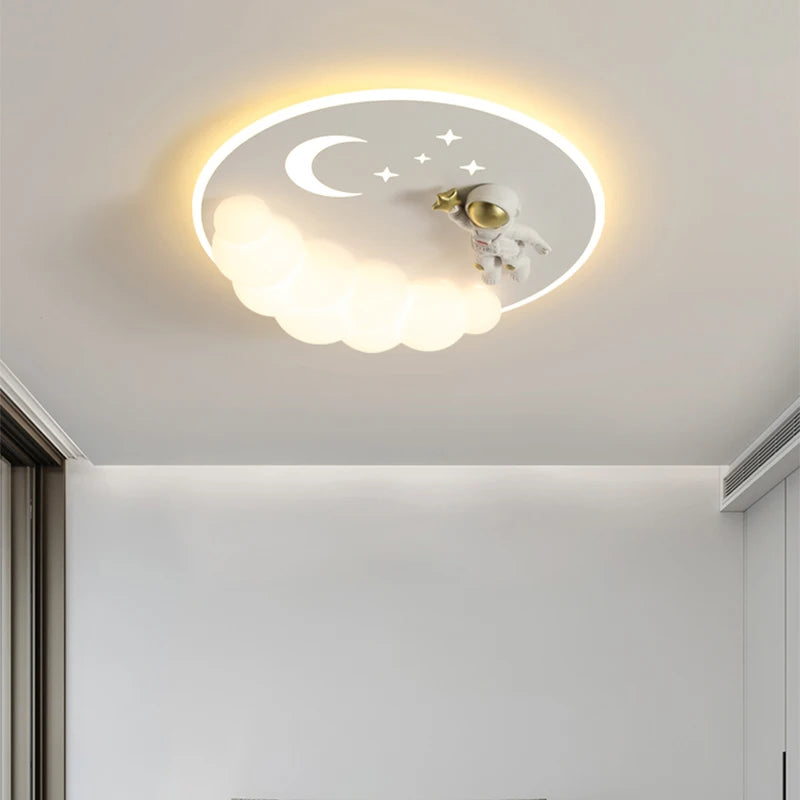 lustre led moderne avec télécommande pour décoration intérieure - vue 3 sur 18