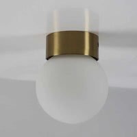 Runde LED-Deckenleuchte aus Glas im Kugeldesign