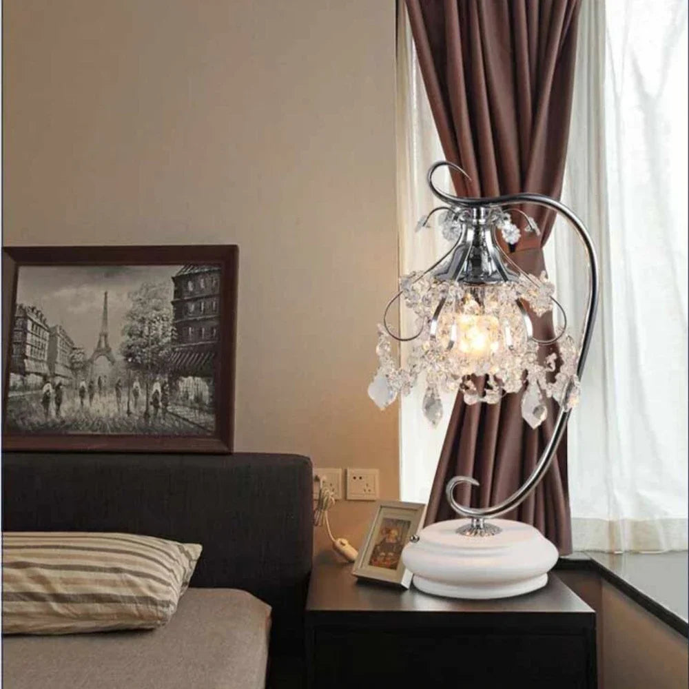 lampe de bureau led en cristal pour décoration moderne intérieure - vue 5 sur 8