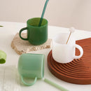 Tasse verre borosilicate retro style saphir resistante chaleur