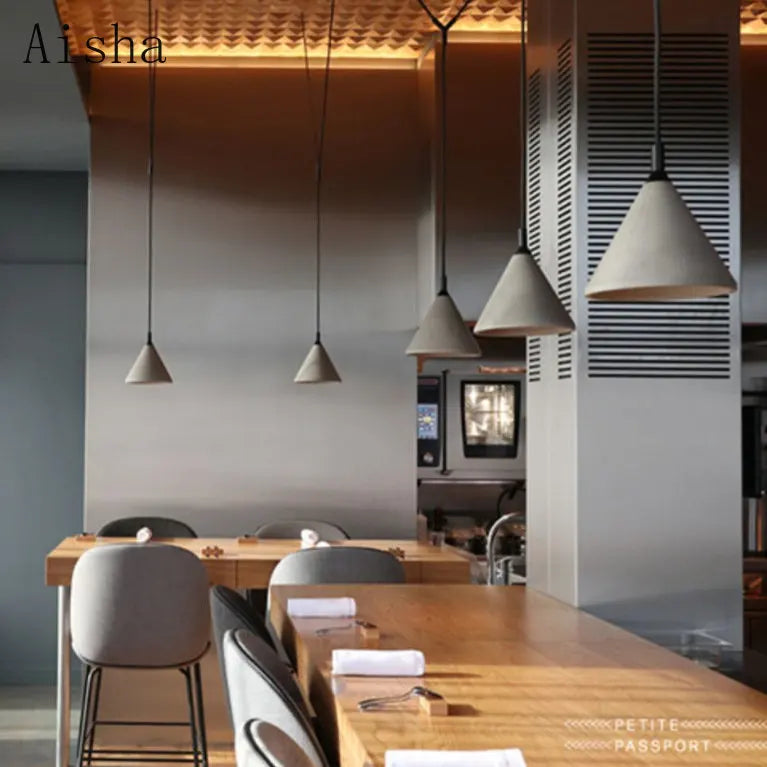 suspension en ciment style industriel pour café et magasin - vue 5 sur 6