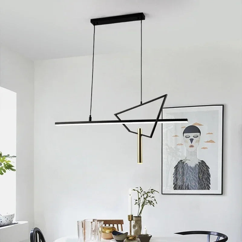 suspension géométrique en led pour intérieur moderne et élégant - vue 7 sur 7