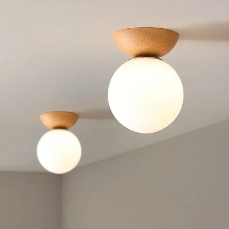 plafonnier led style japonais design nordique luminaire décoratif idéal - vue 2 sur 10