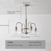 lustre en verre style bauhaus pour décoration intérieure moderne