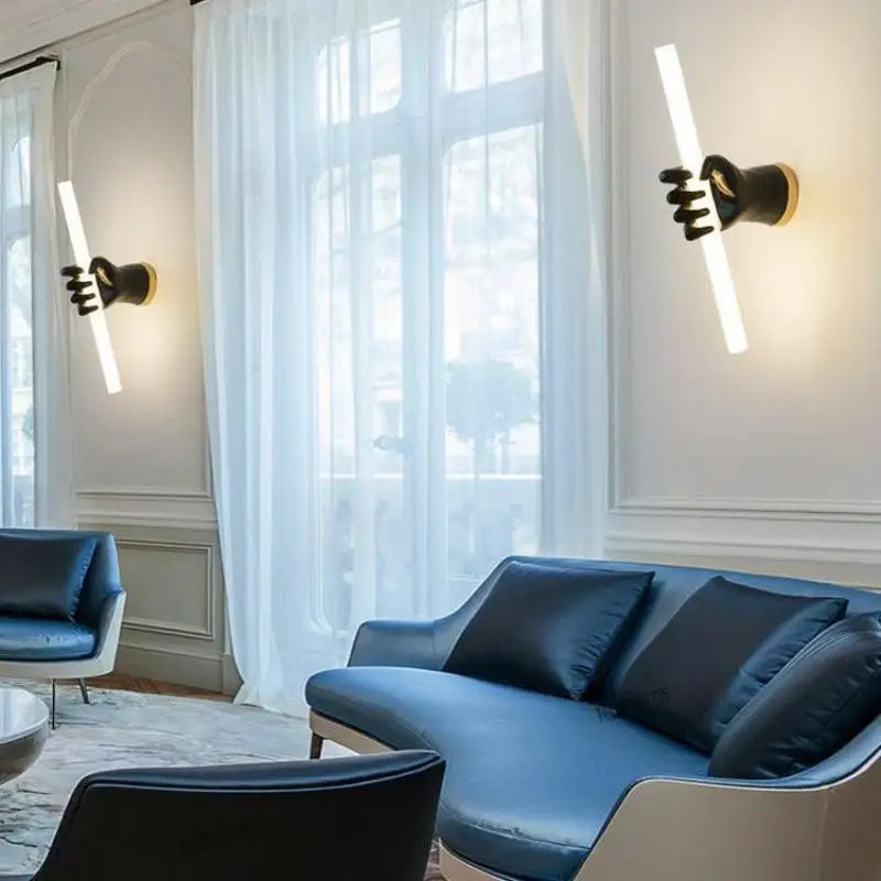 Minimalistische Designer-Wandleuchte im modernen französischen Luxus-Stil - vue 3 sur 8