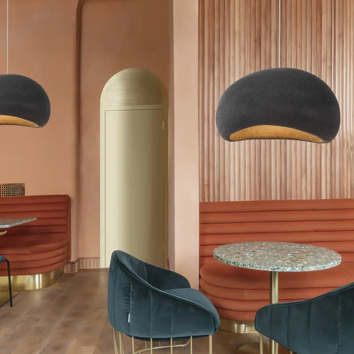 Farbige Pendelleuchte aus Polystyrol mit abgerundeten Formen im Design-Stil - vue 6 sur 18