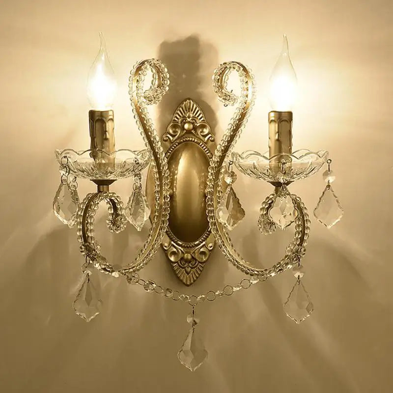 applique murale en cristal moderne avec éclairage led élégant - vue 3 sur 10
