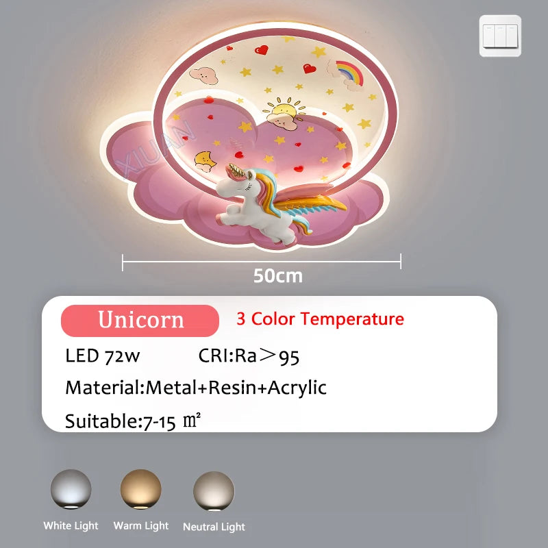 lustre d'intérieur pour enfant avec télécommande rocket lights boy - vue 11 sur 12