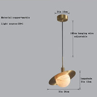 suspension moderne marbre Led luxe Restaurant lustre décor à la maison Lustres salle à manger suspension