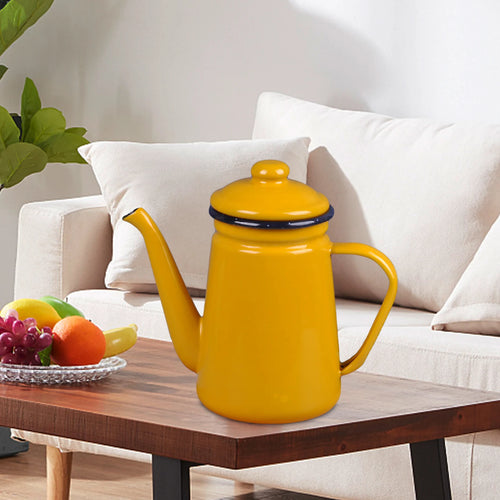 cafetière émaillée vintage 1 1l poignée solide
