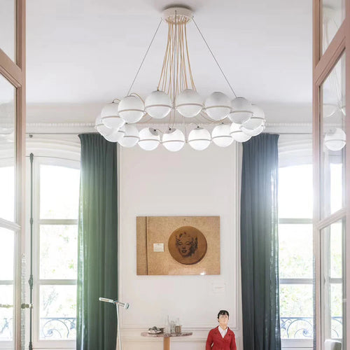 Minimalistischer Glas-Kronleuchter für elegante Inneneinrichtung - vue 5 sur 12