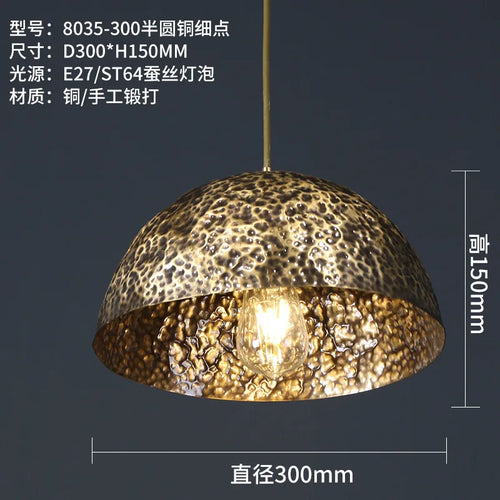 Dekorativer chinesischer Kronleuchter aus Kupfer für eine Zen-Atmosphäre