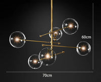 lustre led en verre nordique pour éclairage suspendu décoration intérieur