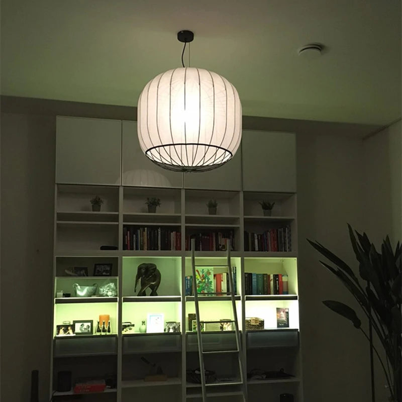 lustre moderne nordique en tissu pour intérieur style épuré - vue 5 sur 9