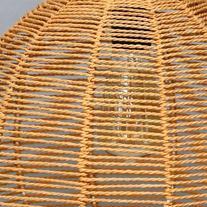Lustre en corde de chanvre rétro - vue 4 sur 6