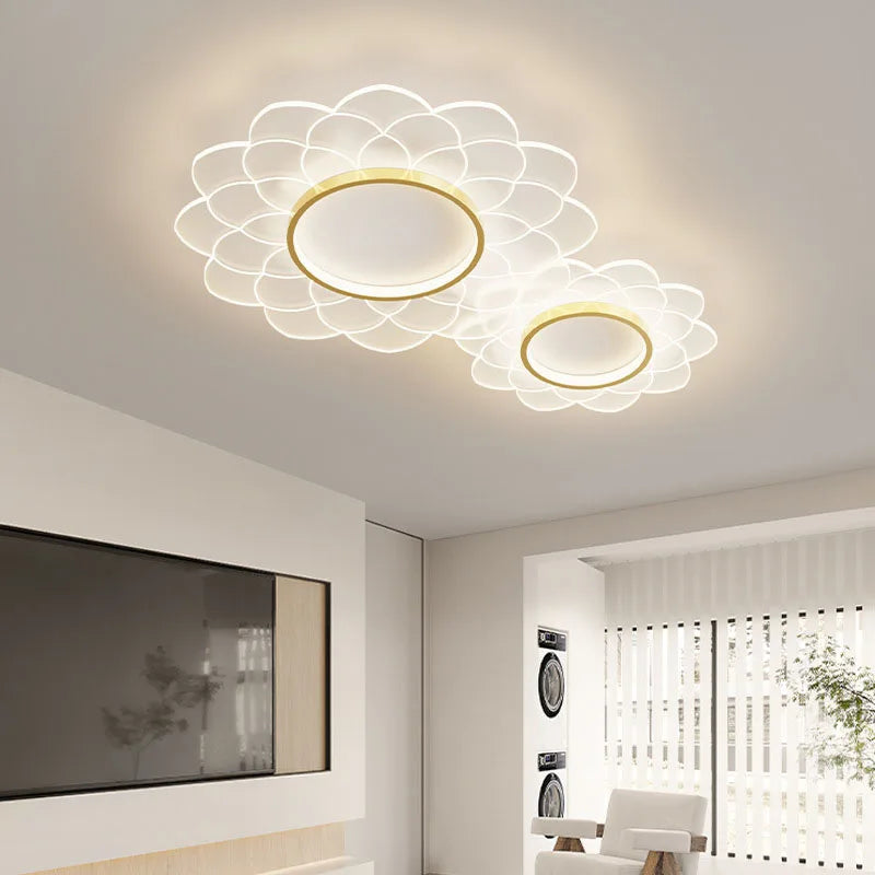LED-Deckenleuchte Spot mit floralem Design aus Acryl für die Innendekoration - vue 4 sur 12