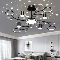 lustre led ciel étoilé nordique variable décoratif à la mode