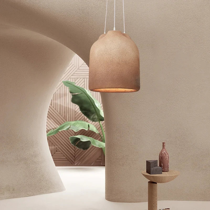 lustre wabi sabi led pour bar café créatif - vue 5 sur 9