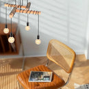 plafonnier industriel vintage 4 têtes pour lumière suspendue