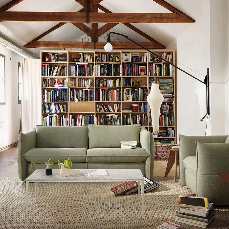 Japanischer Design-Stehleuchte aus Reispapier für modernes Interieur - vue 4 sur 7