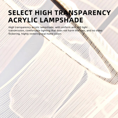 Moderne und kreative LED-Pendelleuchte aus Acryl - vue 5 sur 9