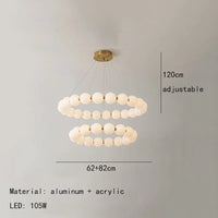 Pendelleuchte aus Messing im nordischen Design LED verstellbar