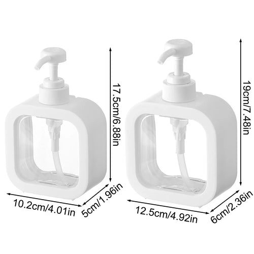 A large-capacity soap dispenser bottle, transparent visible plastic press bottle, suitable for travel, kitchen, bathroom - vue 7 sur 8