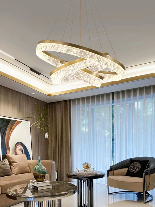 lustre moderne à anneau circulaire pour décoration intérieure - vue 3 sur 11