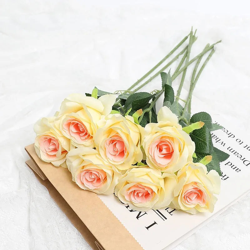 rose artificielle dégradé pour décoration fête thème féerique - vue 8 sur 16