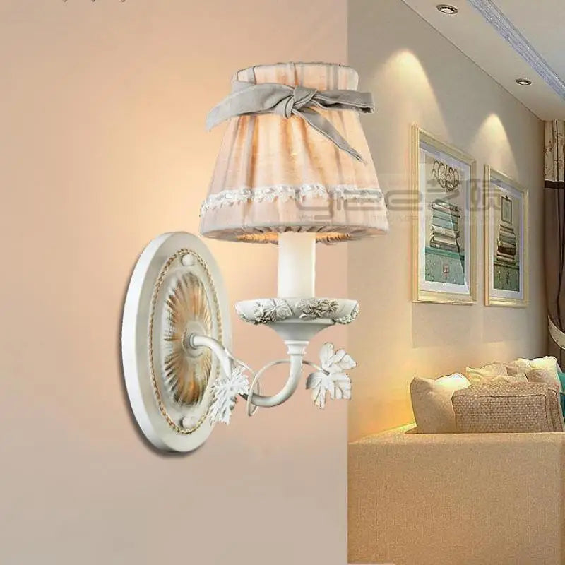 applique murale led pastorale américaine avec nœud décoration nordique - vue 3 sur 10