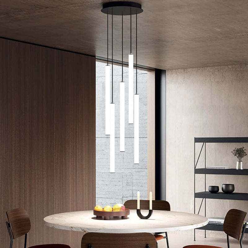 lustre moderne minimaliste de luxe pour duplex - vue 4 sur 15