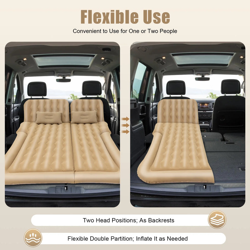 matelas gonflable 2 en 1 pour camping voiture et voyage