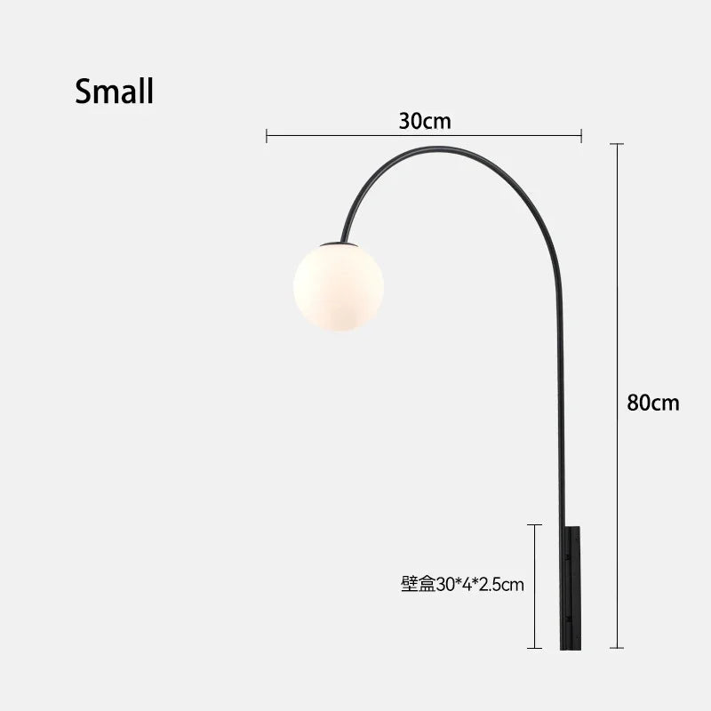 Minimalistische nordische Glas-Wandleuchte für moderne Dekoration