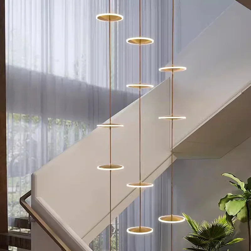 lustre moderne rond pour éclairage intérieur élégant - vue 3 sur 14