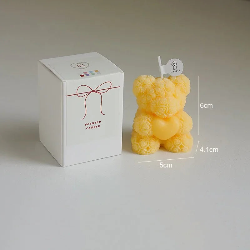 bougie ours en cire de soja parfumée pour détente et cadeaux - vue 9 sur 13