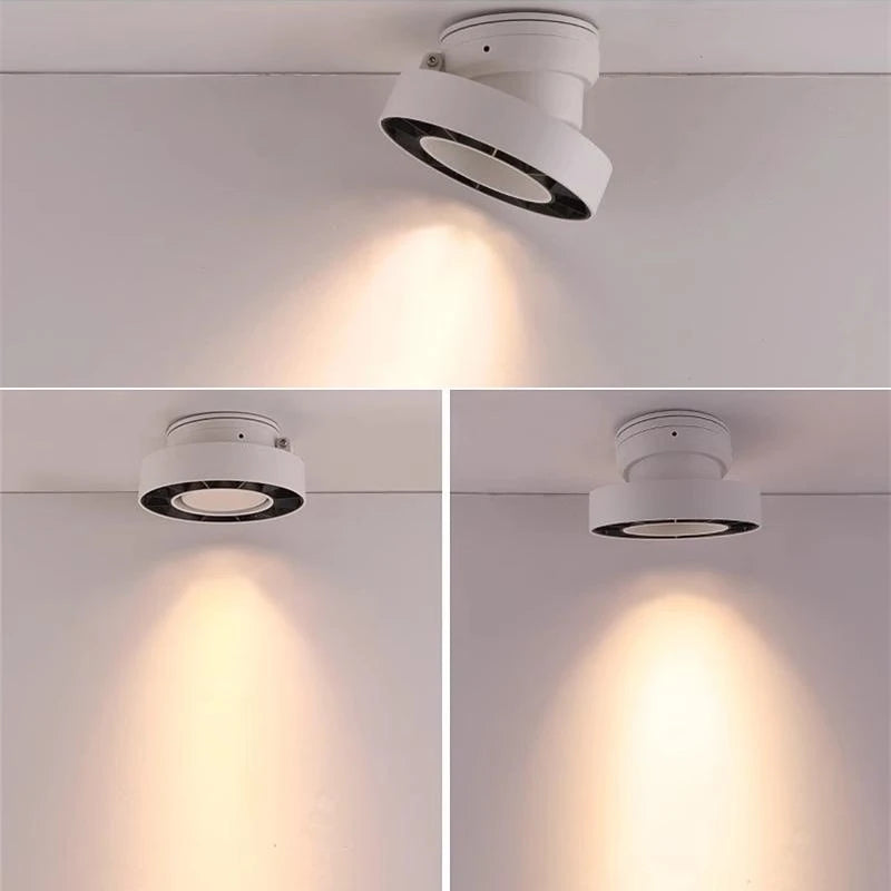 Plafonnier spot anneau led anti-éblouissement monté sur surface pliable - vue 6 sur 10
